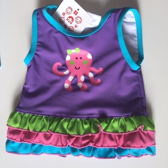 NWT Hanna Andersson Baby Swim Sun Tankini Top w/Hat - Picture 2 of 8